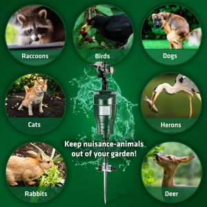 GARDIGO Motion Activated Water Jet Animal Repellent – 10m Range, Batteries Included