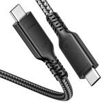 ConnBull Thunderbolt 4 Cable 40Gbps High Speed USB C Cable Supports 240W Fast Charing and 8K@60Hz/ 4K@144Hz Display Compatible with Thunderbolt 3/USB 4 Macbook, iPad, and More 1M