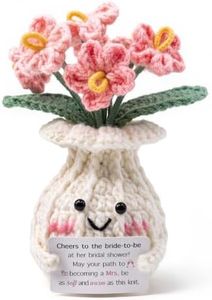 Wollmix Cute Bridal Shower Gifts for Bride to Be, Crochet Knitted Flowers