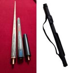 ABA Snooker BLP cue Stick with Extension (Blue, Round Leather case)