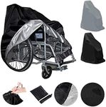 Wheelchair Covers Waterproof,Electric Wheelchair Cover with Elastic Rope，420D Oxford Heavy Duty Wheelchair Cover for Storage,Prevent Rain Wind Dust Sun Uv 39.4x29.5x39.4inch.