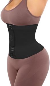 SHAPELLX Waist Trimmer Waist Cincher Shapewear Body Shaper Tummy Control Workout Waist Trainer Girdles for Women(Black,M)
