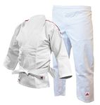 adidas | Club Judo Gi for Kids, Boys & Girls | Durable Polycotton Judo Uniform with White Belt Included, 250g/ 9oz