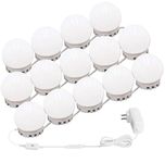 Hollywood Led Vanity Lights Strip Kit with 14 Dimmable Light Bulbs for Full Body Length Makeup Mirror, Wall Mirror, Plug in Vanity Mirror Lights with Power Supply, 3 Color Modes, Mirror Not Included