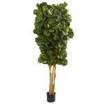 Nearly Natural 7’ Fiddle Leaf Fig Artificial Tree, Green