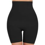 SIMIYA High Waisted Tummy Control Body Shaper, Comfy Tummy Control Knickers, Shapewear for Women Control Underwear, Seamless Shaping Boyshorts Panties, Black S