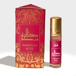 Dukhni Sandalia Rose Attar Oil Arabic Perfume Oils For Men And Women 100% Pure Ittar Roll On Perfume, Chandan, Sandal, Sandalwood Oil Eid, Ramadan Gifts, Non Alcoholic & Vegan Fragrances