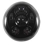 Hogworkz® Black LED Headlight - Compatible with Harley Davidson V-Rod 2002-2017 Daymaker Replacement