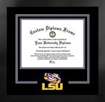 Campus Images NCAA LSU Tigers Unisex Spirit Diploma Manhattan Black Frame with Bonus Lithograph, Black, One Size (LA999MBSD-1185)