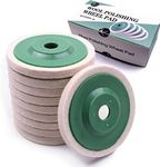 ATOPLEE Wool Polishing Wheel Disc,10pcs 98mm Dia Buffing Wheel for 4 Inch Angle Grinder,Wool Felt Polishing Wheel for Metal,Marble,Wood(Hole Diameter:16mm)