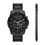 Armani Exchange Analog Black Dial Men's Watch-AX7153SET