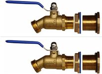 RAINPAL RBS024 LF Brass Rain Barrel Spigot with Thread Tape(2 Pack)