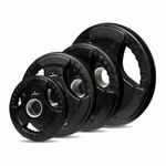 LEEWAY Metal Integrated Olympic Barbell Weight Plates with 50 mm Dia | Spare Gym Weightlifting Plates. (120kg (2.5kgX2+5kgX2+7.5kgX2+10kgX2+15kgX2+20kgX2))