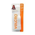 VELCRO Brand Sticky Back for Fabrics: No Sewing Needed | Peel & Stick for a Permanent Bond | 24in x 3/4in Tape | White