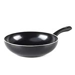 GreenChef Diamond Healthy Ceramic Non-Stick 28 cm/3.7 Litre Wok Pan, PFAS-Free, Induction, Black