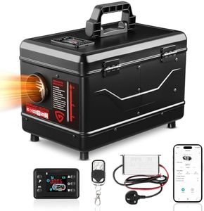 GEARLASSO 8KW Toolbox Diesel Heater 12V 24V AC 220V, Portable All-in-One Air Parking Heater with APP & Remote, LCD – Fast Heating for Caravan, Campervan, Motorhome, Garage, Boat & Truck