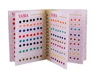 VAMA Multicolour Plain Round Small Bindis Book Kumkum Reusable Self-Adhesive Sticker Pottu Booklet For Girls & Women (Mini Bindis Booklet - 504 Bindis)