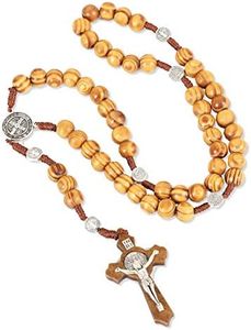 Rosary Beads Catholic - Wooden Cross Necklace for Australia Men Women Jewellery