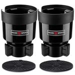 7 Sparta Expander 2 Pack Car Cup Holder Expander Organizer Adjustable Base, Compatible with Yeti 20/26/30 oz, Compatible with Hydro Flasks 32/40oz, Other Bottles in 3.4"-3.8" (Black)