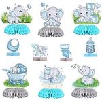 10Pcs Blue Elephant Baby Shower Cen