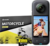 INSTA360 X3 Motorcycle KIT- 1/2" Sensor, 5.7K 360 Capture, Optical Zoom 3X, 72 MP 360 Photo, 4K Single Lens Mode, Black