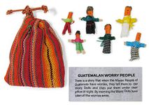 Worry Dolls - Guatemalan Worry People - Bag of 6 Handmade Small Dolls