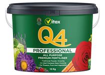 Vitax Q4 Fertiliser, Plant Food Enriched With Organic Nutrients, More Flowers, Bigger Yields, Slow Release -10 Kg