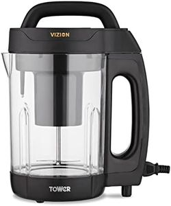 Tower T12067 Vizion 1.6L Soup Maker with Transparent Body, Overflow Protection, 1000W, Black