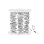 20 Gauge 0.8mm Aluminum Craft Wire for Jewellery Making, 328 Feet Bendable Metal Wire for Sculpting, Crafting, Modelling and Wrapping (Silver)