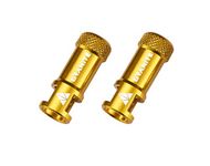 Granite Juicy Nipple Valve Cap with Valve Core Removing Function, Easy to Use Bike Tire Caps Dust Covers, Durable Alloy Tire Valve Cap (Gold)