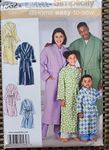 Simplicity 1562 Easy to Sew Child's, Teen's, and Adult's Robe Sewing Patterns, Youth Sizes XS-L and Adult Sizes XS-XL