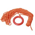 NovelBee 8mm x 30m Floating Water Life Saving Rope with Orange Bracelet for Diving Snorkeling Water Sports Rescue