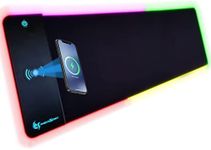 PhoeniXeries RGB Wireless Charging Mouse Pad 15W, XL 900x300x4mm Mouse Mat, RGB Mouse Pad with Wireless Charging, Keyboard Mat for Gaming