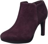 Clarks Women Ambyr Gem Shoes Burgundy S UK-4