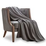 Vellux 100% Cotton Blanket - Soft, Breathable, Cozy & Lightweight Thermal Blanket – All-Season King Size Blanket Perfect for Layering Bed, Couch & Sofa - Hotel Quality (90 x 108 Inch, Grey)