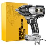 Cerycose Cordless Impact Wrench for Dewalt 20V Battery Impact Driver Max Torque 600ft lbs - Brushless-Power 1/2 inch Hog Ring Impact Gun Includes LED Work Light and Belt Clip (No Battery)