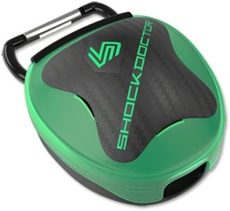 Shock Doctor Ventilated Mouth Guard Case, Universal Storage for Adult & Youth Sizes, Shock Green