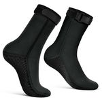 3mm Neoprene Socks, Wetsuit Socks Diving Socks, Anti-slip Swimming Socks, Fin Socks for Women Men, Thermal Water Socks for Snorkeling Surfing Sailing Snorkeling Kayaking（Black, M)