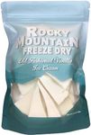 Freeze Dried Ice Cream - Organic Ice Cream - Vanilla, Strawberry, Chocolate, Cookies and Cream, Cookie Dough and Birthday Cake Ice Cream - Rocky Mountain Artisan Crafted Crunchy Creamy No Melt Ice Cream Freeze Dried Candy (2.5 OZ, Vanilla)