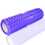 Strauss Grid Foam Roller | Eco-Friendly Spikes Foam Roller | Premium Eva Foam | Light Weight & Travel-Friendly Foam Roller for Relieve Muscle Tightness, Soreness & Inflammation,45 CM (Purple)