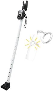 SecurityMan Door Security Bar with 120dB Alarm & Personal Safety Keychain Alarm (White) – Adjustable Door Jammer Stick & 130dB SOS Siren for Home and Personal Safety