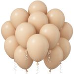 Nude Balloons, 12 Inch 30 Pcs Beige Balloon Retro Apricot Neutral Latex Balloons Matte Tan Cream Blush Peach Helium Party Balloons for Boho Birthday Wedding Baby Bridal Shower Party Decor