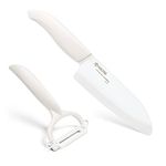 KYOCERA Cut & Peel Set White Blister Pack - 14cm Santoku Knife & Peeler