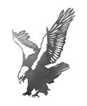 Solid steel metal EAGLE BIRD wall art, hand finished, great gift, present, (35cm)