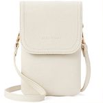 BOSTANTEN Crossbody Bag For Women Leather Small Crossbody Purse Cell Phone Wallet Purses Should Bag Beige