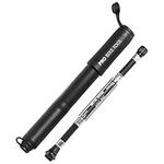Pro Bike Tool Bike Pump with Gauge Fits Presta and Schrader - Accurate Inflation - Mini Bicycle Tire Pump for Road, Mountain and BMX Bikes, High Pressure 100 PSI, Includes Mount Kit.