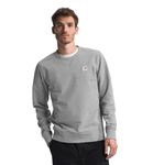 THE NORTH FACE Men's Heritage Patch Crew, TNF Medium Grey Heather/TNF White, X-Large