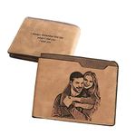 Joyforisa Personalized Wallet for Men Custom Wallets for Dad Engraved Photo Wallet for Husband Personalized Gifts for Fathers Day