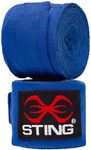 STING Elasticized Hand Wraps for Boxing, MMA, or Muay Thai – Blue, 180 in.