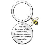 SMARGO Leaving Gifts for Colleagues Thank You Keyring for Women Men Thanksgiving Day Birthday Christmas Gifts May You Be Proud of The Work You Do Keychain Present